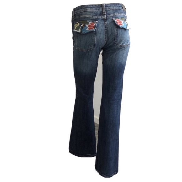 STREET Denim low cut dark wash blue boot cut - Picture 1 of 13
